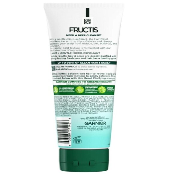 NWT - Garnier Fructis Hair Reset (Anti-Residue Scrub Hair & Scalp - Picture 5 of 5
